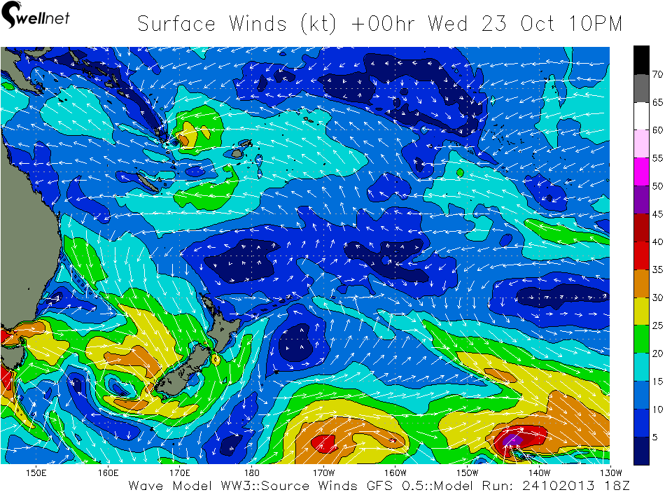 10m Wind Speed (kt.) and Direction
