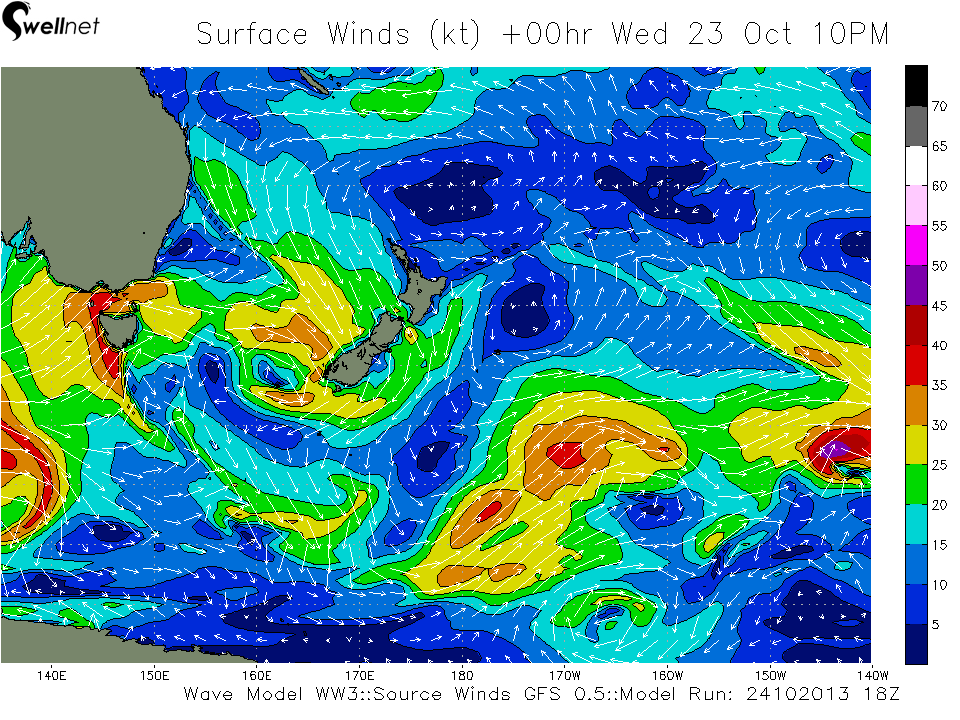 10m Wind Speed (kt.) and Direction