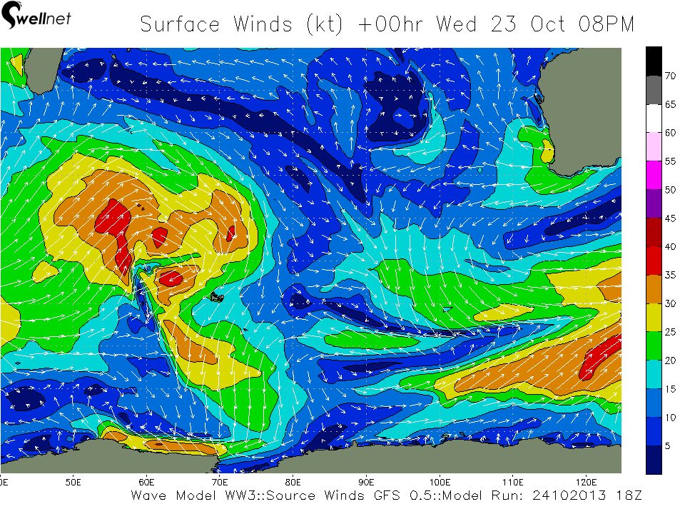 10m Wind Speed (kt.) and Direction
